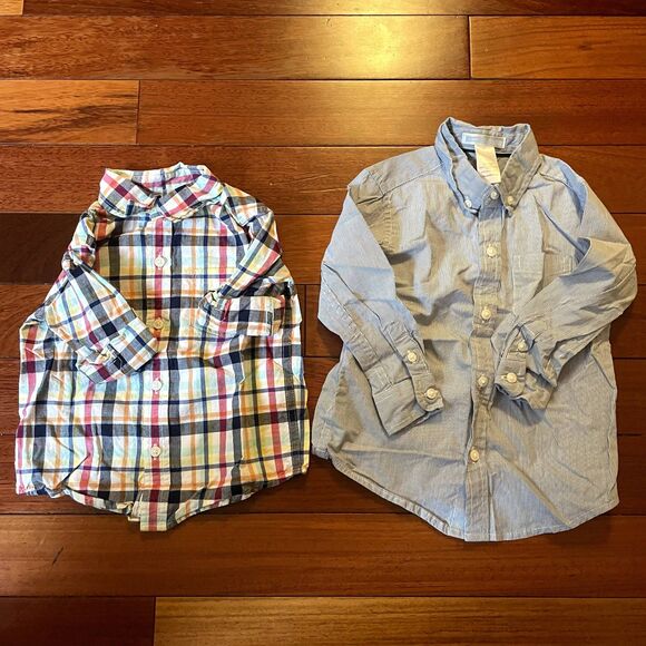 Janie and Jack Other - Janie & Jack Lot Boys Polo Button Down Tops Plaid 12-18 months / 18-24 momths